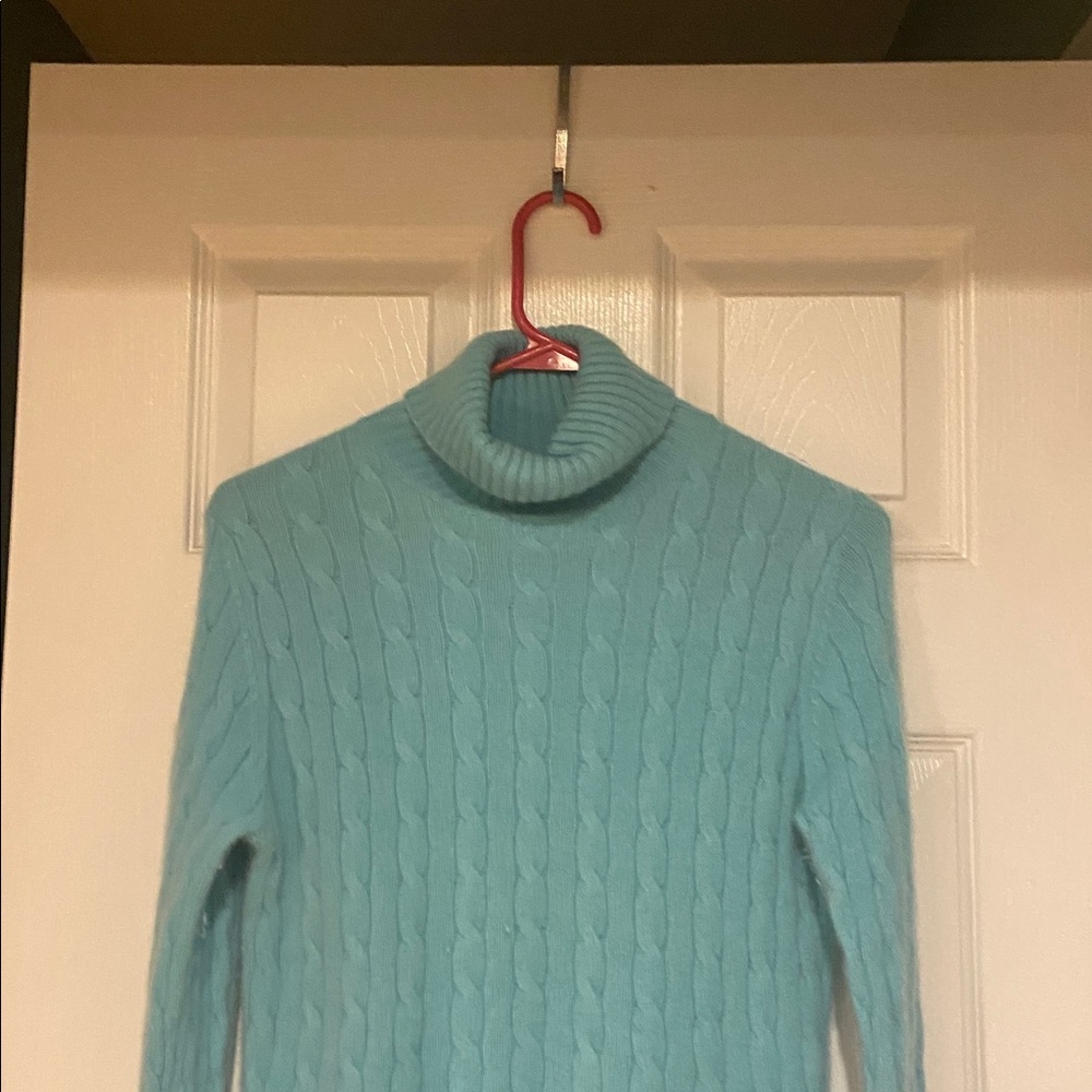Lord & Taylor Light Blue Cashmere Knit - Picture 2 of 6